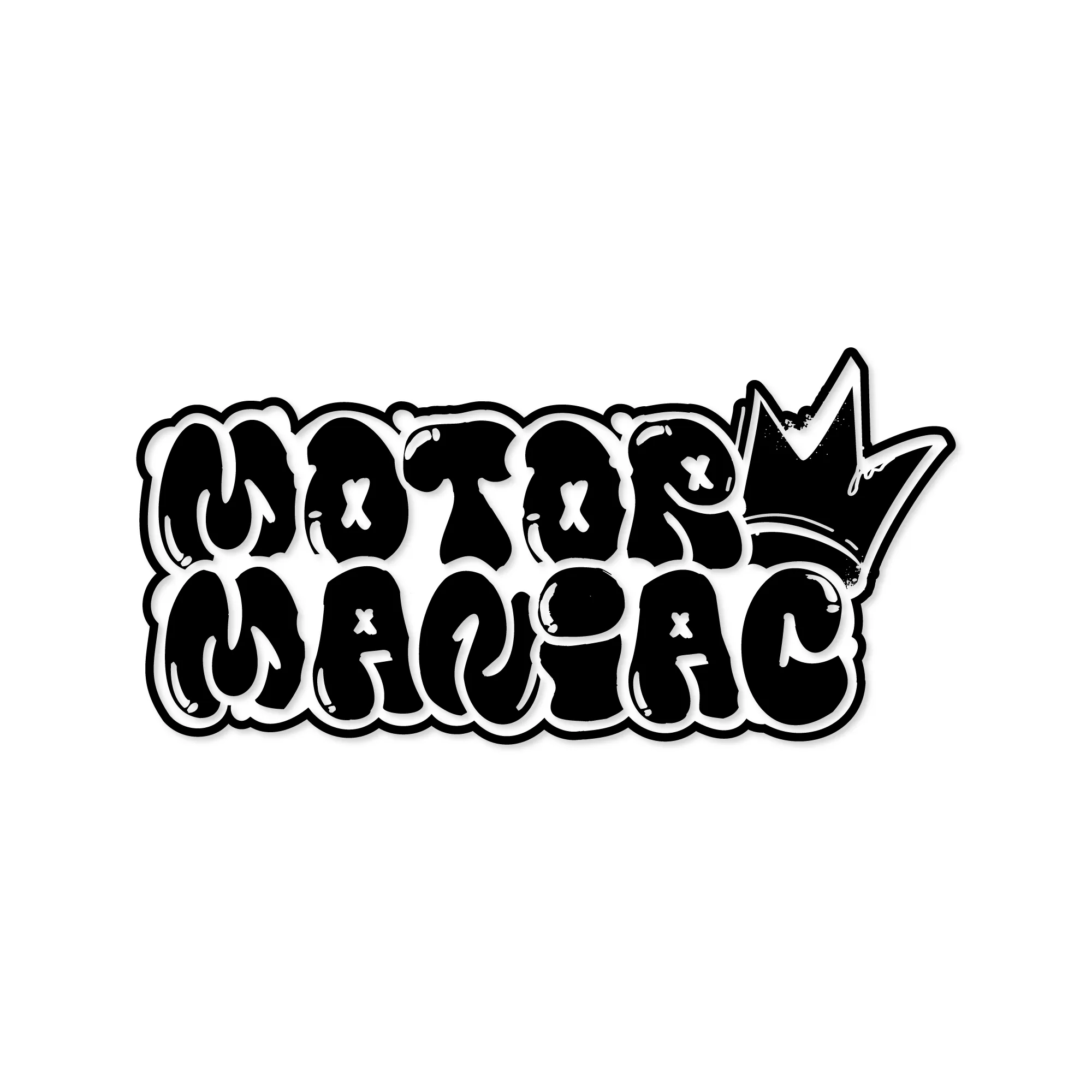 Motormaniac Diecut Sticker "Crown"